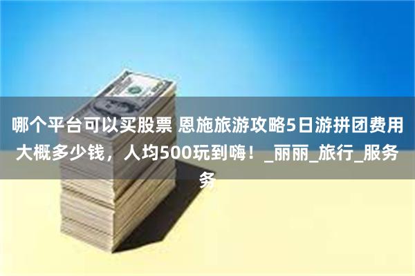 哪个平台可以买股票 恩施旅游攻略5日游拼团费用大概多少钱，人均500玩到嗨！_丽丽_旅行_服务