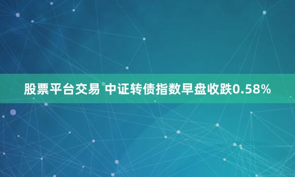 股票平台交易 中证转债指数早盘收跌0.58%
